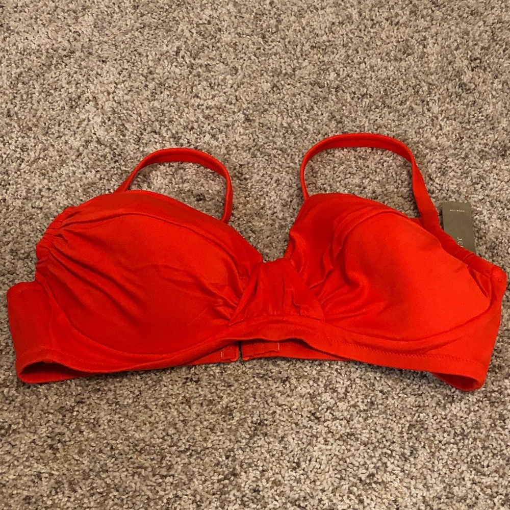 J. Crew red bikini top NWT